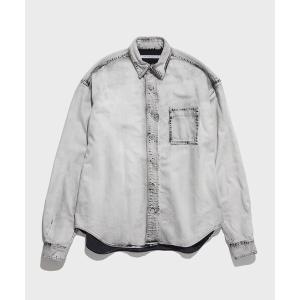 シャツ ブラウス メンズ BLEACHED DENIM OVERSIZED SHIRTS｜zozo