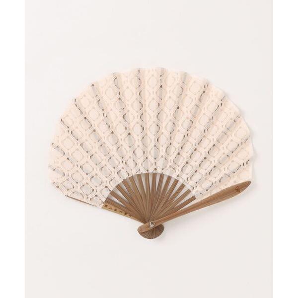 扇子 うちわ 西川庄六商店 レース素材のふわり扇子