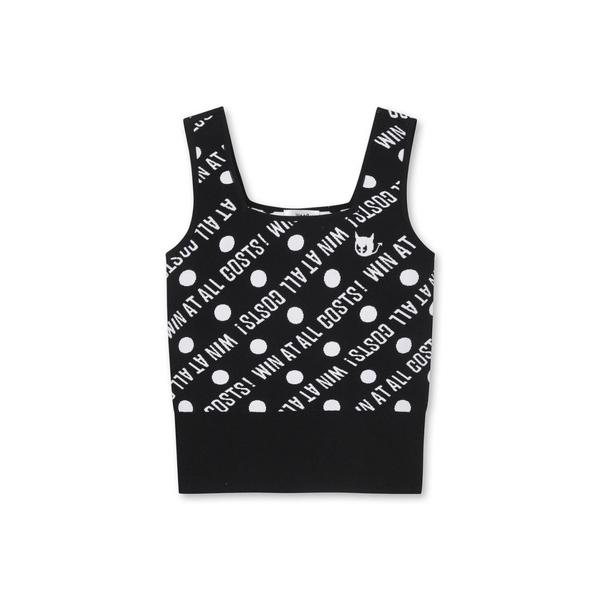 ベスト ジレ WOMENS レタリング ニットベスト レディース