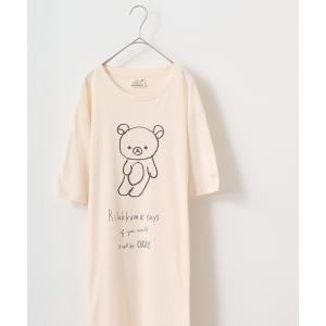 ワンピース レディース Rilakkuma リラックマ　天竺クルーネックカットソーワンピース｜ZOZOTOWN Yahoo!店