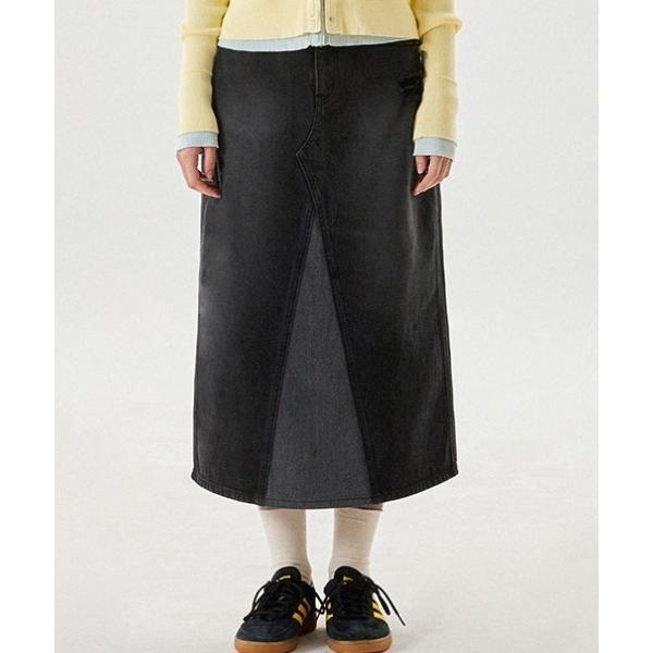デニムスカート KIRSH DAMAGE WASHING LONG DENIM SKIRT キルシー...