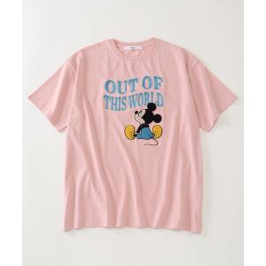 tシャツ Tシャツ レディース 「Disney/ディズニー」アートワークデザイン さがら刺繍 オーバーサイズ 半袖クルーネックTシャツ｜zozo