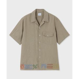 PS Paul Smith シャツ ナチュラルリネン オープンカラー半袖
