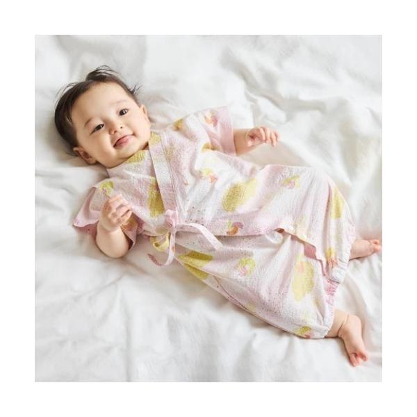 浴衣 「10mois」甚平2wayドレス　50-70cm キッズ 子供 男の子 女の子