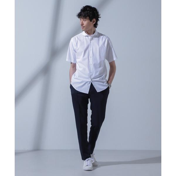 シャツ 「N SHIRTS」AntiSoaked(R)汗染み防止ホリゾンタルカラーシャツ半袖 メンズ
