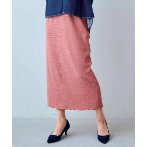 レディース スカート ＩＥＤＩＴ　ふくれジャカードカットソー素材の　Ｉラインスカート｜zozo