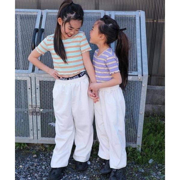 tシャツ RandS/R マルチボーダーメロウT キッズ 子供服 女の子
