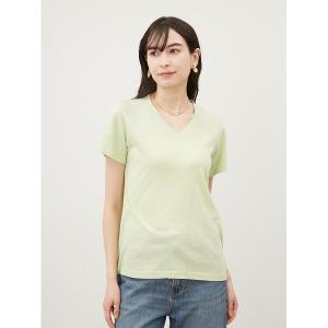 レディース tシャツ Tシャツ VネックコンパクトスラブTシャツ「手洗い可能」｜zozo