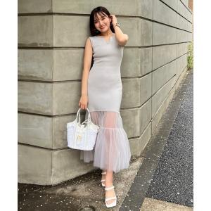 rienda（リエンダ） ワンピース フェイクファーオフショルタイトニット