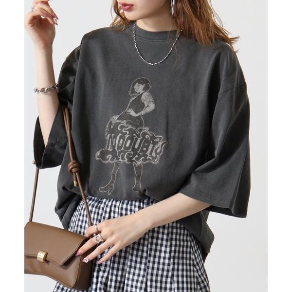 tシャツ 天竺 ピグメントプリントTシャツ メンズ レディース