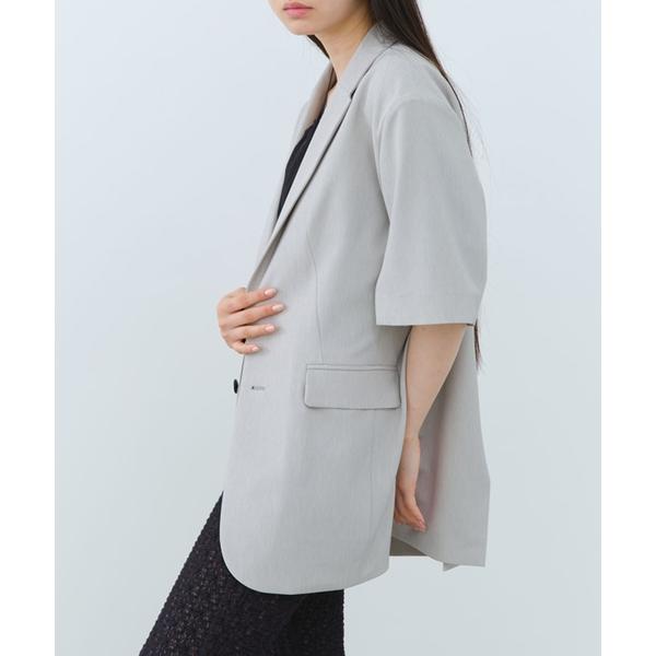 ジャケット テーラードジャケット half sleeve jacket レディース