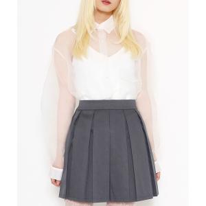 スカート ボックスプリーツミニスカート