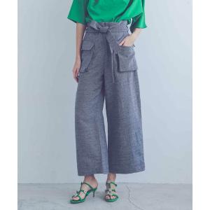 パンツ レディース sana / linen twill wide pants(リネンツイルワイドパンツ)｜zozo