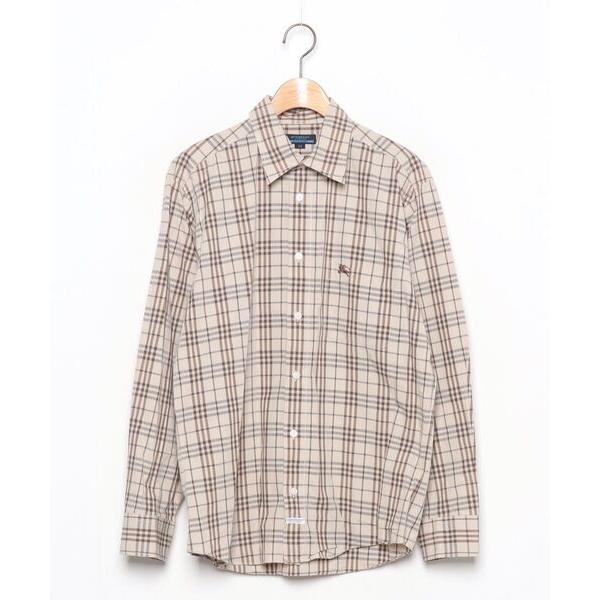 「BURBERRY BLUE LABEL」 長袖シャツ M ブラウン メンズ