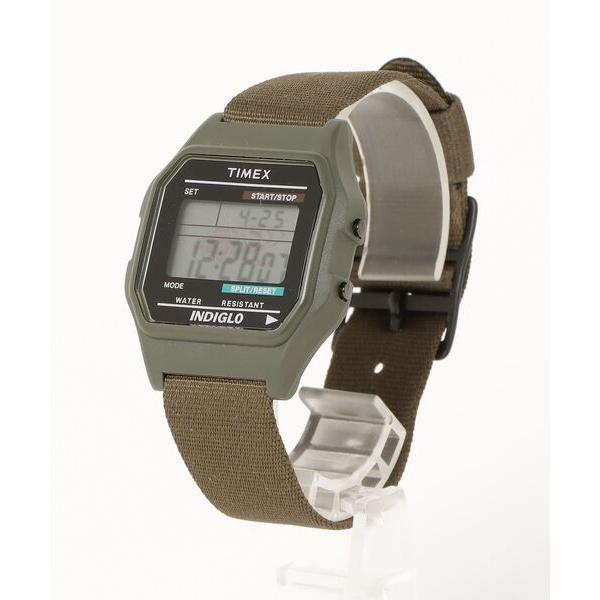 「BEAMS」 デジタル腕時計「TIMEXコラボ」 - グリーン メンズ