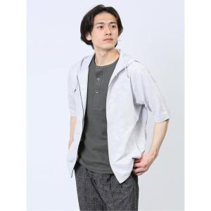 パーカー メンズ レノマ オム/renoma HOMME カモフラジャガード 5分袖 フルジップパーカー｜zozo