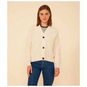 【未使用品】プチバトー　レディース　ニットカーディガン PETIT BATEAU（プチバトー） カーディガン コットンニットカーディガン