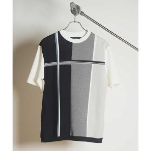 tシャツ Tシャツ メンズ ニット×ポンチ切り替えTシャツ｜ZOZOTOWN Yahoo!店