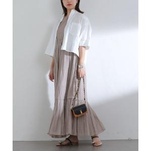 ワンピース レディース 「MARILYN MOON/マリリンムーン」sheer starched cotton dress｜zozo