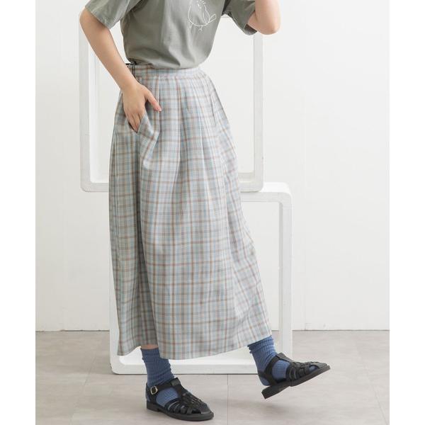 スカート チェックタックスカート