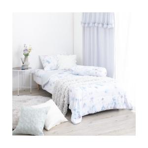 ベッド 寝具 レディース ふわろ冷感肌掛けふとん ウォーターフラワー シングル ブルーの商品画像