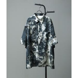シャツ ルーズシルエット アーバンダイイングレギュラーカラーシャツ/タイダイ 半袖 シャツ メンズ レディース