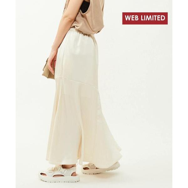 スカート 「WEB LIMITED」MERMAID LINE SATIN SKIRT
