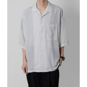 シャツ ブラウス メンズ Polka dot pattern　short sleeve shirt