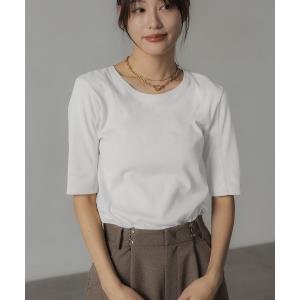 tシャツ リラックススリムフライスハーフスリーブTシャツ レディース