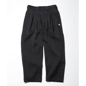 パンツ スラックス メンズ CAHLUMN/カウラム Polyester 1 Tuck Slacks Pant/ポリエステル 1タック スラックスパン