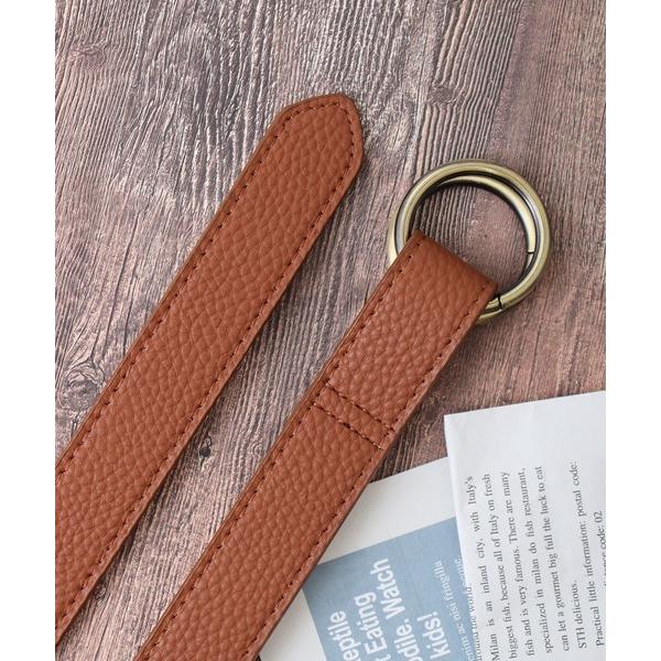 ベルト Wリング結び垂らしベルト（合皮） レディース