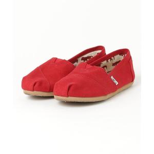 「TOMS」 スリッポン 23.5cm レッド レディース｜zozo