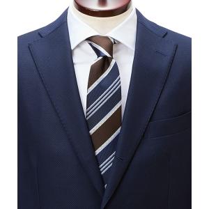 ネクタイ 「CRICKET」クリケットヤスラタテ大柄ストライプネクタイ