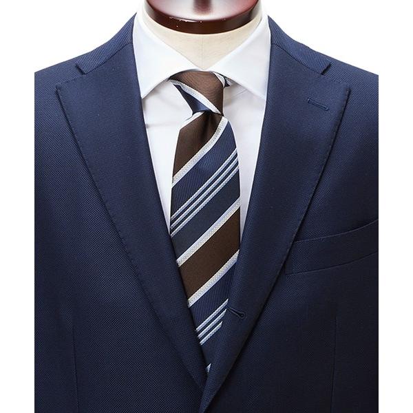 ネクタイ 「CRICKET」クリケットヤスラタテ大柄ストライプネクタイ