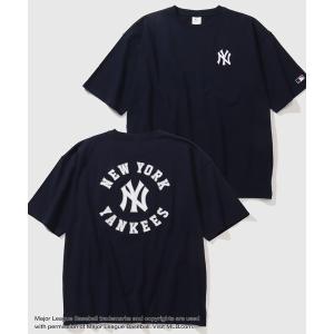 tシャツ Tシャツ メンズ 「MLB/メジャーリーグベースボール」ワッペンサークルロゴ オーバーサイズ 半袖Tシャツ｜zozo