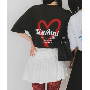 tシャツ 「nemne store × My Melody ＆ Kuromiコラボアイテム」ハートモチーフTシャツ レディース