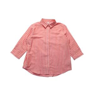 ブラウス シャツ 綿100% やわらかガーゼ レギュラー 七分袖カジュアルシャツ レディース