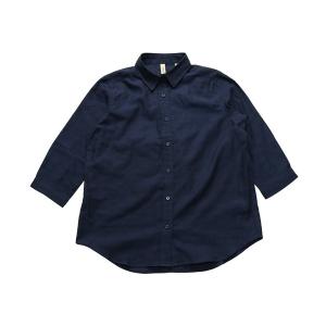 ブラウス シャツ 綿100% やわらかガーゼ レギュラー 七分袖カジュアルシャツ レディース