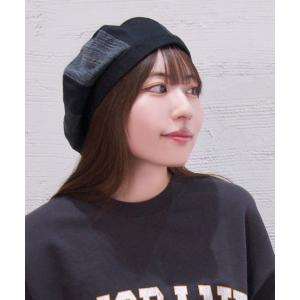 帽子 ベレー帽 DENIM PATCH BERET/デニム パッチワーク ベレー メンズ レディース