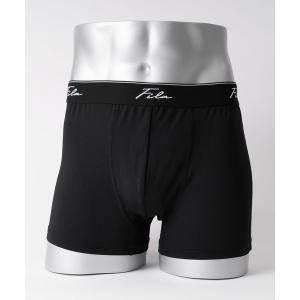 ボクサーパンツ FILA フィラ 筆記体 ブランド ロゴ ウエストバンド 前閉じ 立体成型 前開き ストレッチ ボクサーパンツ トランクス 下着