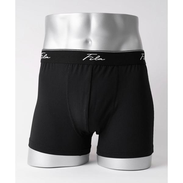 ボクサーパンツ FILA フィラ 筆記体 ブランド ロゴ ウエストバンド 前閉じ 立体成型 前開き ...