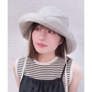 レディース 帽子 ハット LINEN HAT/リネンハット・大きめサイズ｜zozo
