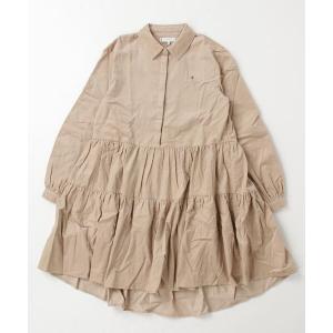 「TOMMY HILFIGER」 「KIDS」長袖ワンピース 130cm ベージュ キッズ｜zozo