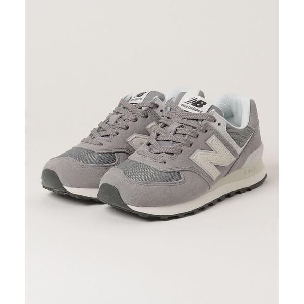 「New Balance」 ローカットスニーカー 24cm グレー レディース