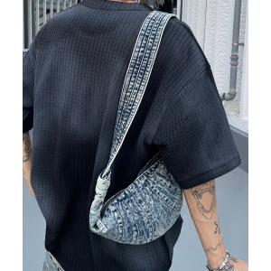 ショルダーバッグ バッグ メンズ ストリートファッション XU エックスユー denim shoulder bag デニムショルダーバッグ デニムバッ｜zozo