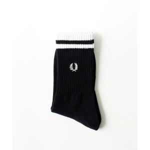 靴下 レディース 「WEB限定」「FRED PERRY/フレッドペリー」 ワンポイントロゴ刺繍 ティップラインリブソックス｜ZOZOTOWN Yahoo!店