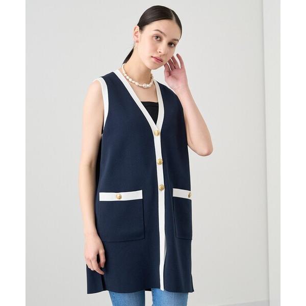 ベスト ジレ ハイツイスト配色ジレ レディース