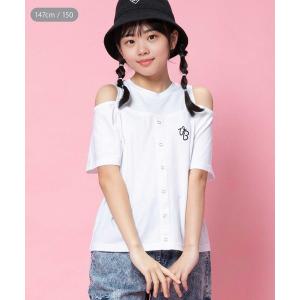 キッズ tシャツ Tシャツ 「VIVIAN BLUE」肩あきリングドットフェイクレイヤードＴシャツ｜zozo