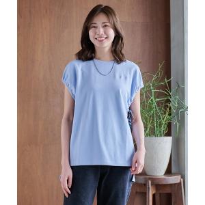 tシャツ Tシャツ レディース スリーブデザイン シルケットタッチ プルオーバー