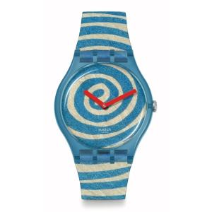 435 Swatch 時計　レディース メンズ　ハイビスカス ブルー ホワイト 435 Swatch 時計 レディース メンズ ハイビスカス ブルー
